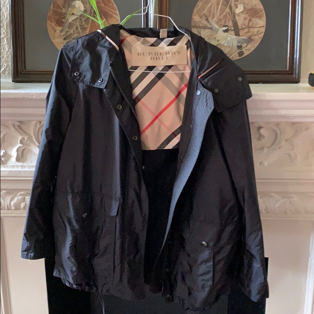 Burberry Brit dark navy raincoat